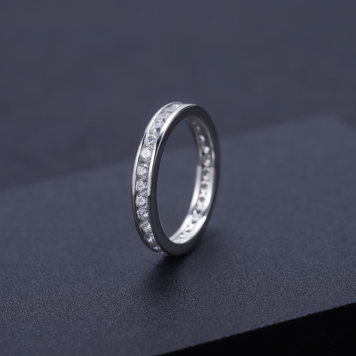 SORIRA — Full Eternity Moissanite Ring in 925 Silver