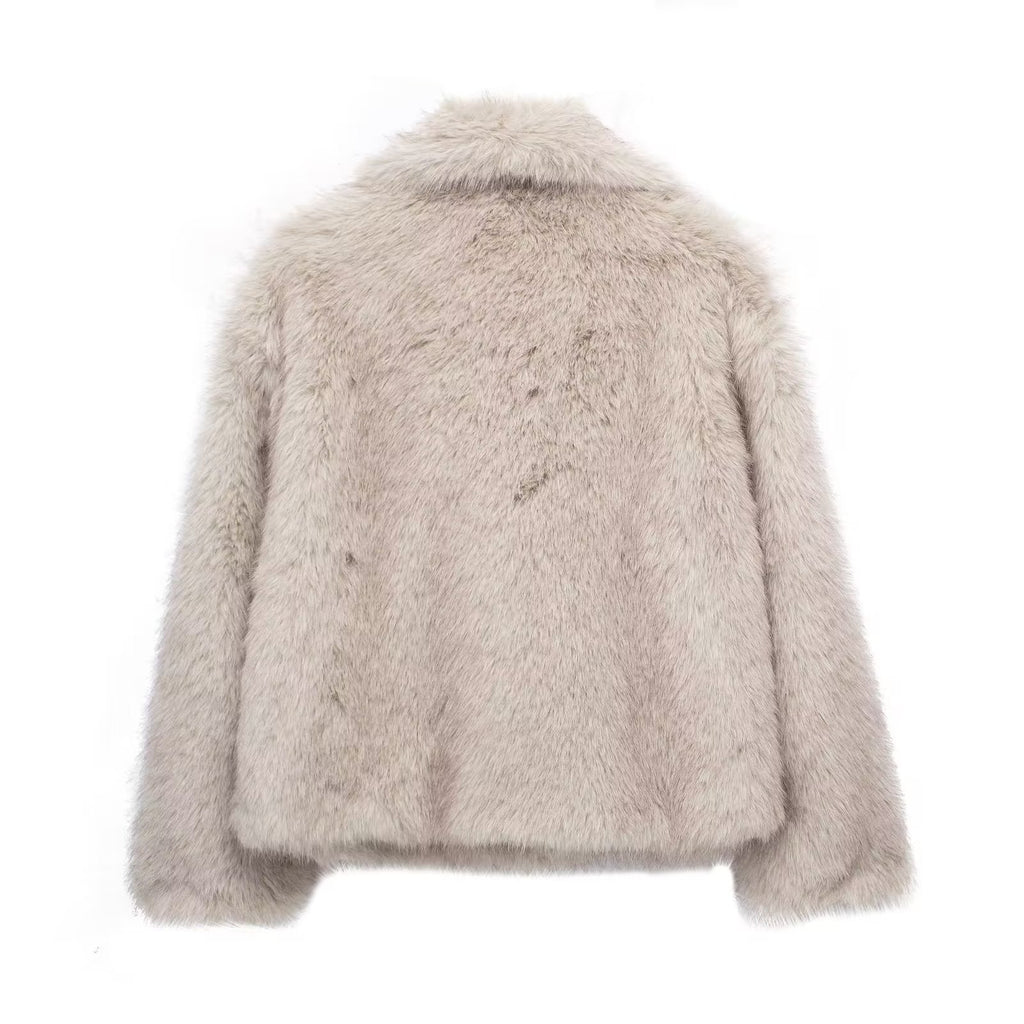 WESOR — Plush Faux Fur Lapel Winter Coat for Women
