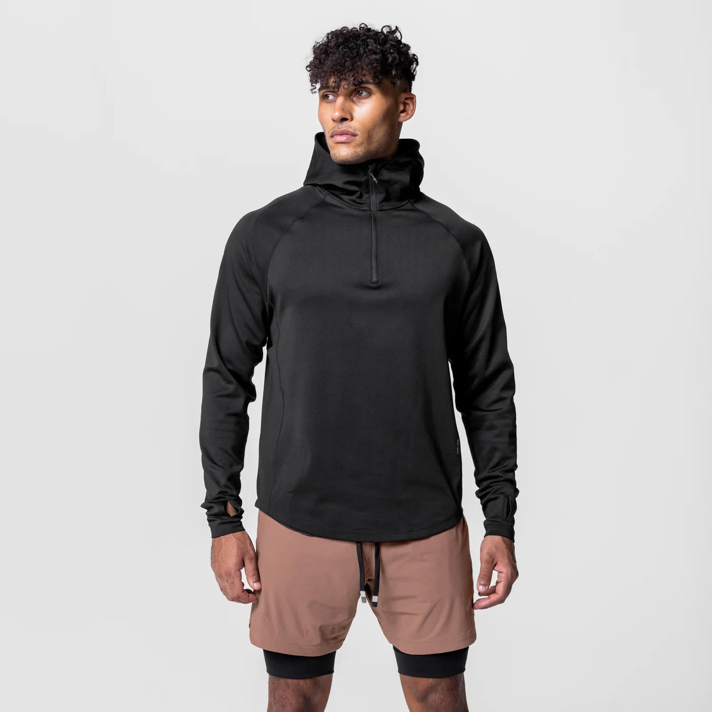 SENAEL — Men's Half-Zip Hooded Active Pullover Jacket