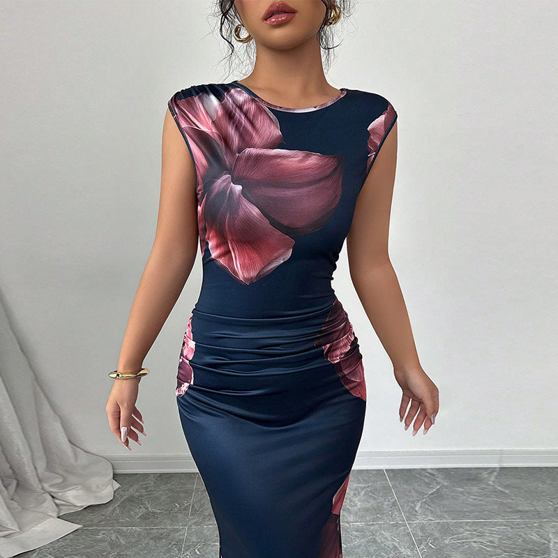 EVINN — Women's Elegant Dress with Clean AURA Drape