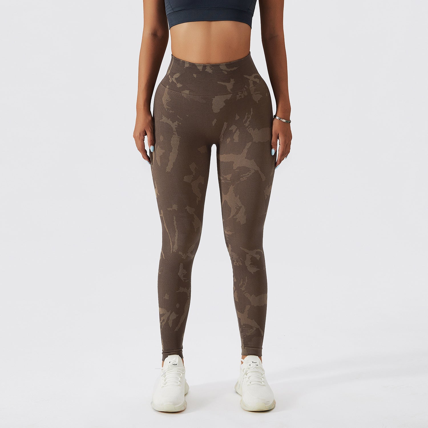 BRAVA — Seamless Camo High-Waist Workout Leggings for Women