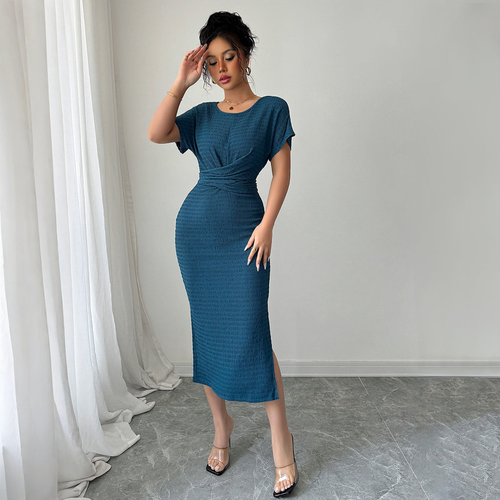 MARIO — Women's Elegant Dress with Clean AURA Drape