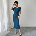 MARIO — Women's Elegant Dress with Clean AURA Drape