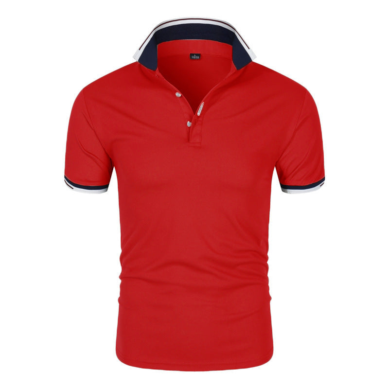 MOREL — Men's Short Sleeve Polo Shirt with Clean Collar