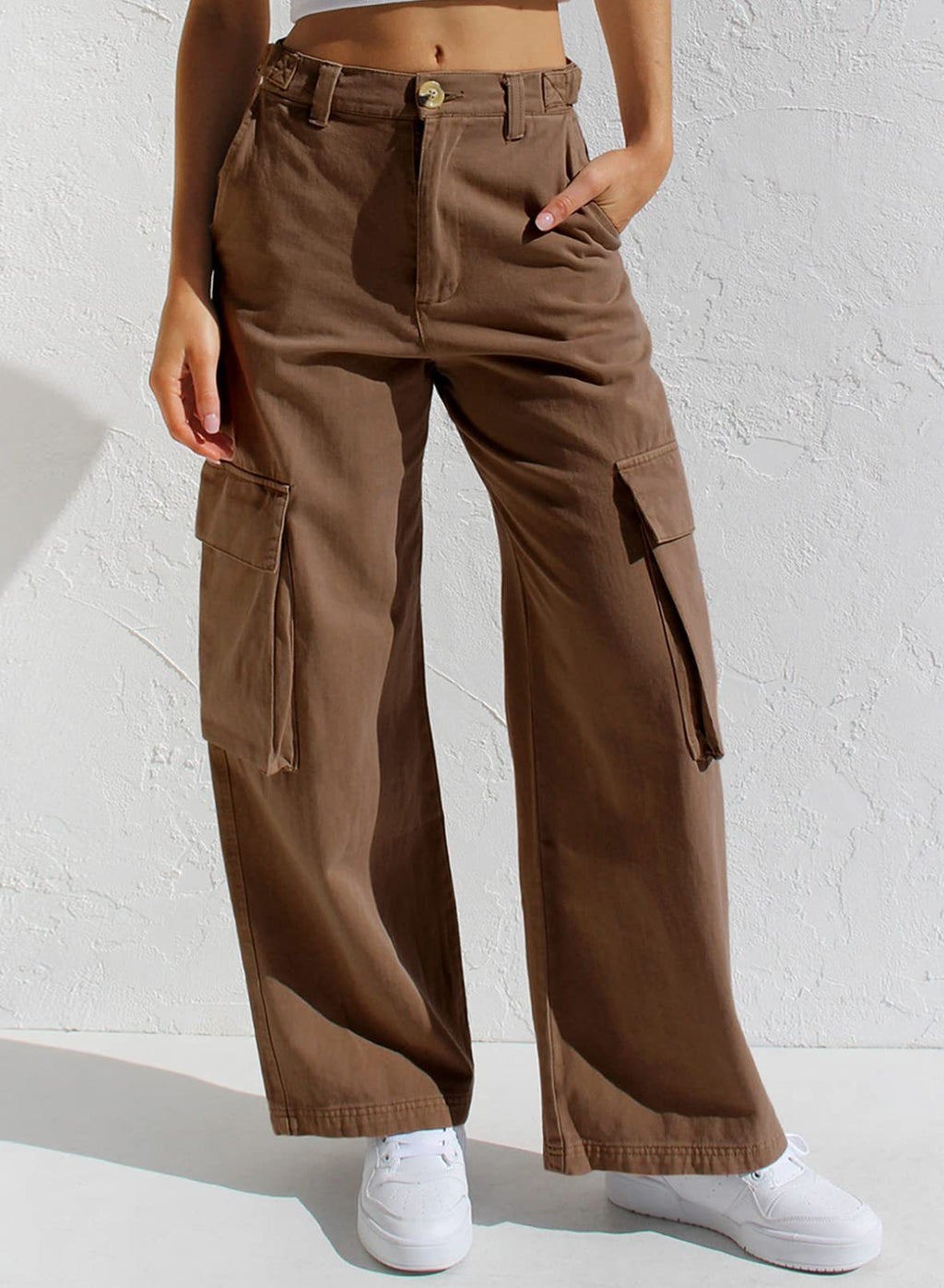 CAELRA — Women's Wide-Leg Cargo Denim Jeans Trousers