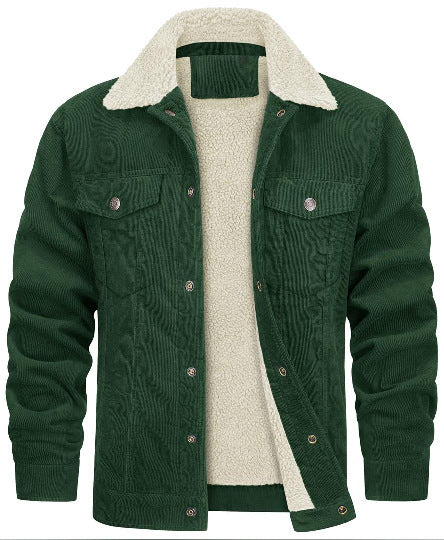ZANIRA — Corduroy Sherpa-Lined Utility Jacket Coat