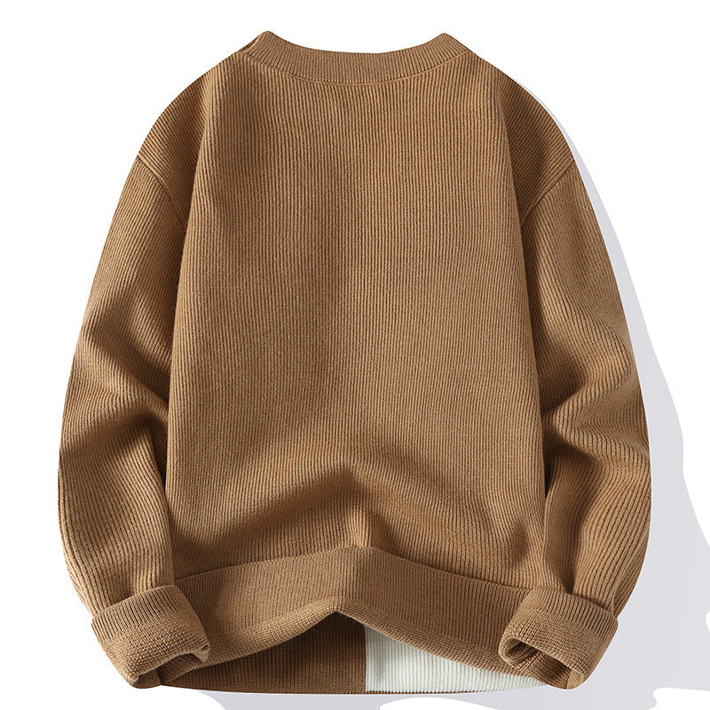 COVIS — Geometric Color-Block Knit Sweater Pullover