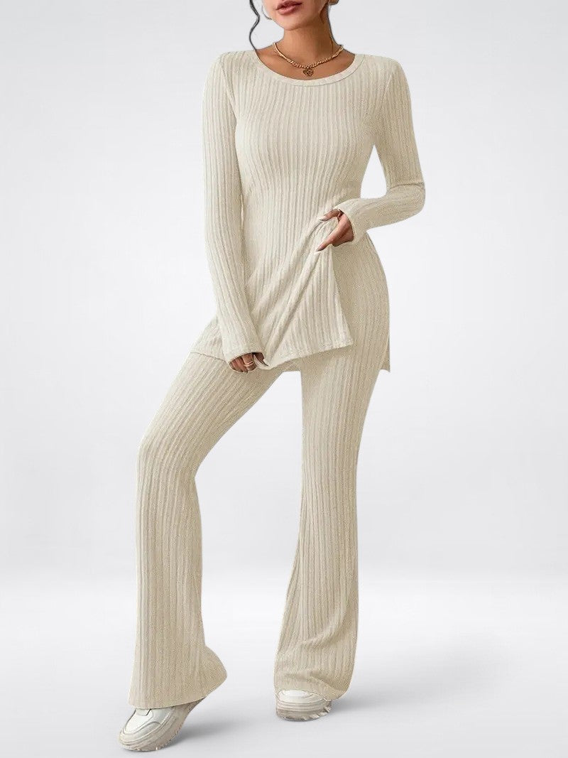 ROVON — Women's Ribbed Knit Lounge Set in Relaxed Fit