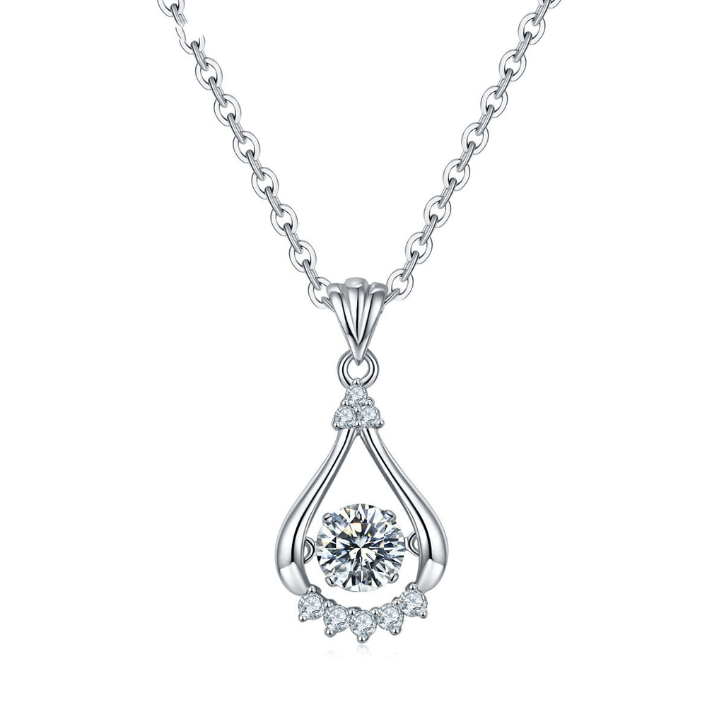 AERRIS — 50 Point Moissanite Necklace in White Gold