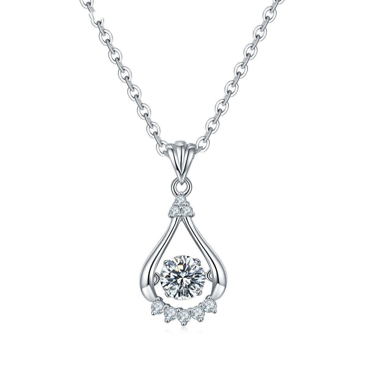 AERRIS — 50 Point Moissanite Necklace in White Gold