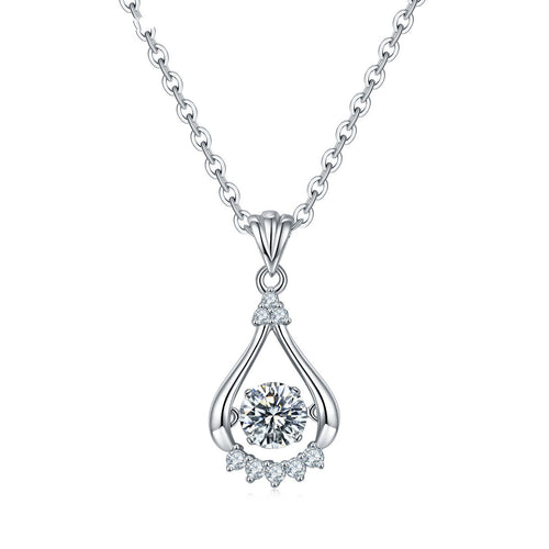 AERRIS — 50 Point Moissanite Necklace in White Gold