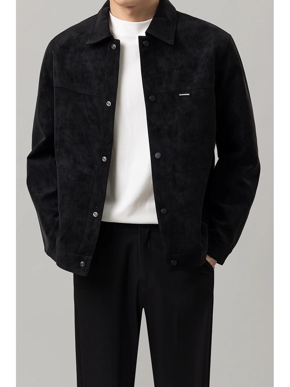 XAVEL — Men's Casual Faux Suede Jacket with Clean Fit