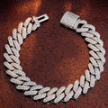 VIDIO — Silver Moissanite Cuban Bracelet for Men Daily