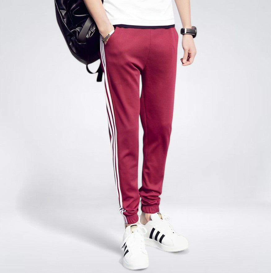 VAREN — Men's Athletic Track Pants with Stripe Detail