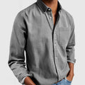 AXORA — Men's Button-Up Shirt with Clean Daily Finish