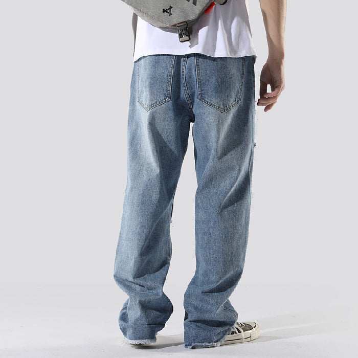 VYRINN — Men's Relaxed Baggy Utility Denim Jeans Fit