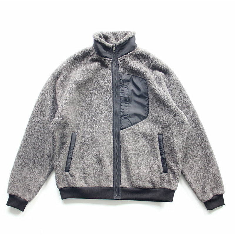 EVEL — Men's Polar Fleece Hoodie with Stand Collar
