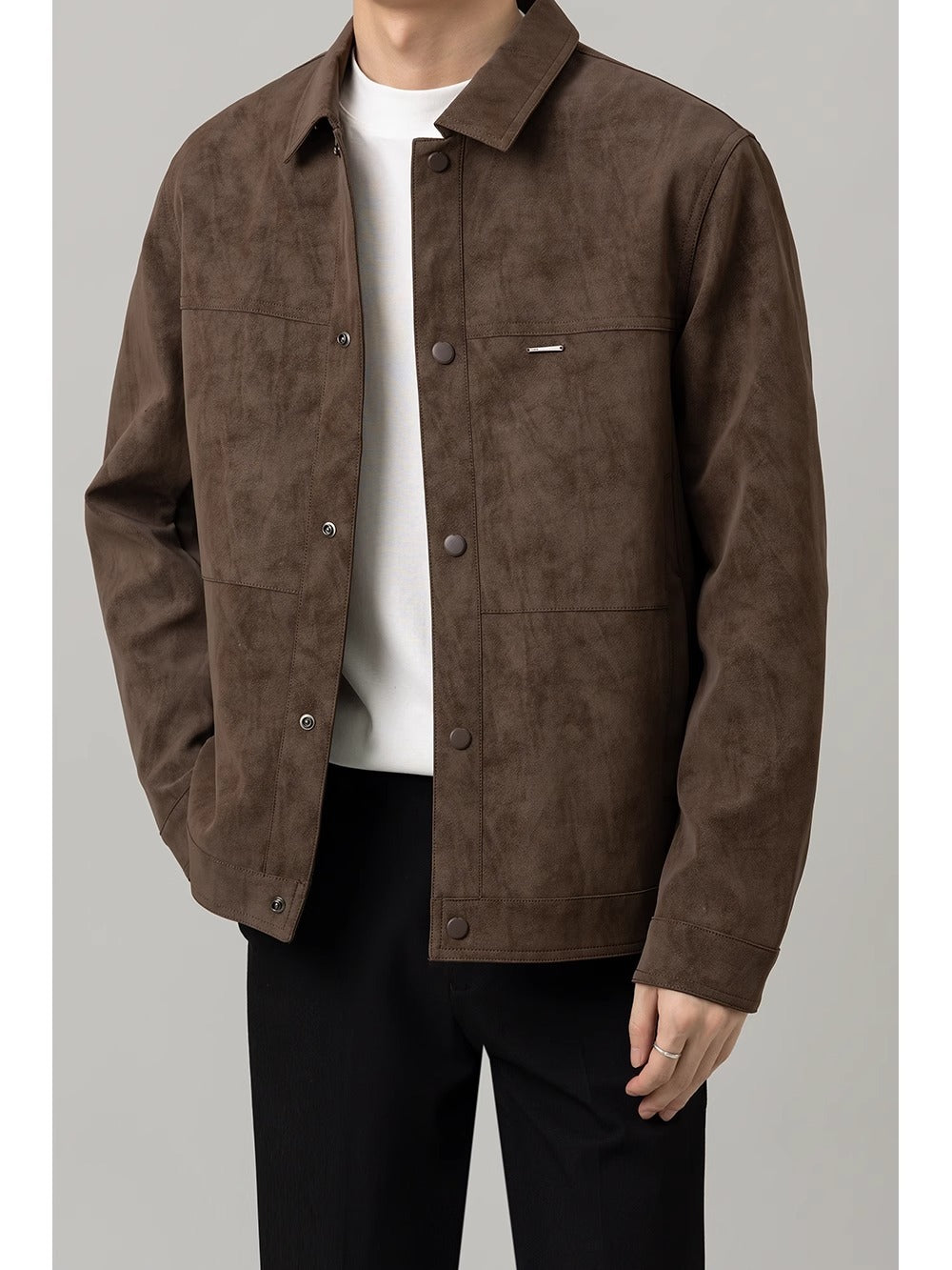 XAVEL — Men's Casual Faux Suede Jacket with Clean Fit
