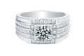 DAXAR — Men's 1 Carat Moissanite Ring in 925 Silver