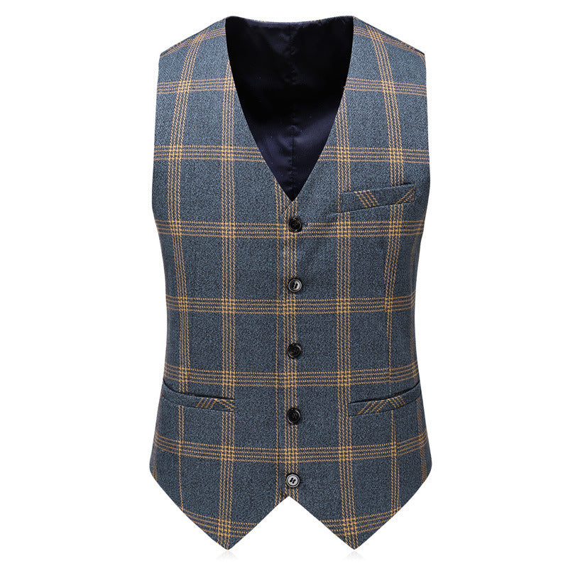 VEXRIS — Men's Tailored Three-Piece Suit Set with Sharp Detail