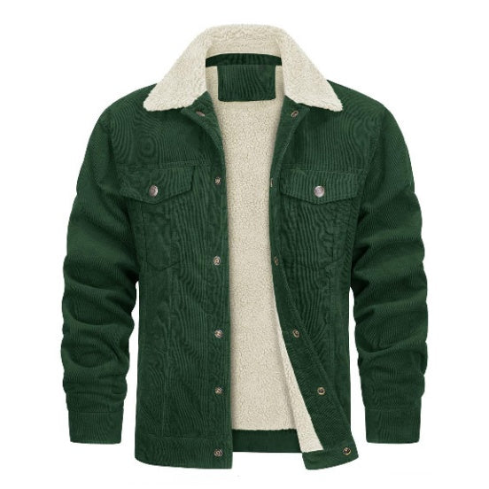 ZANIRA — Corduroy Sherpa-Lined Utility Jacket Coat