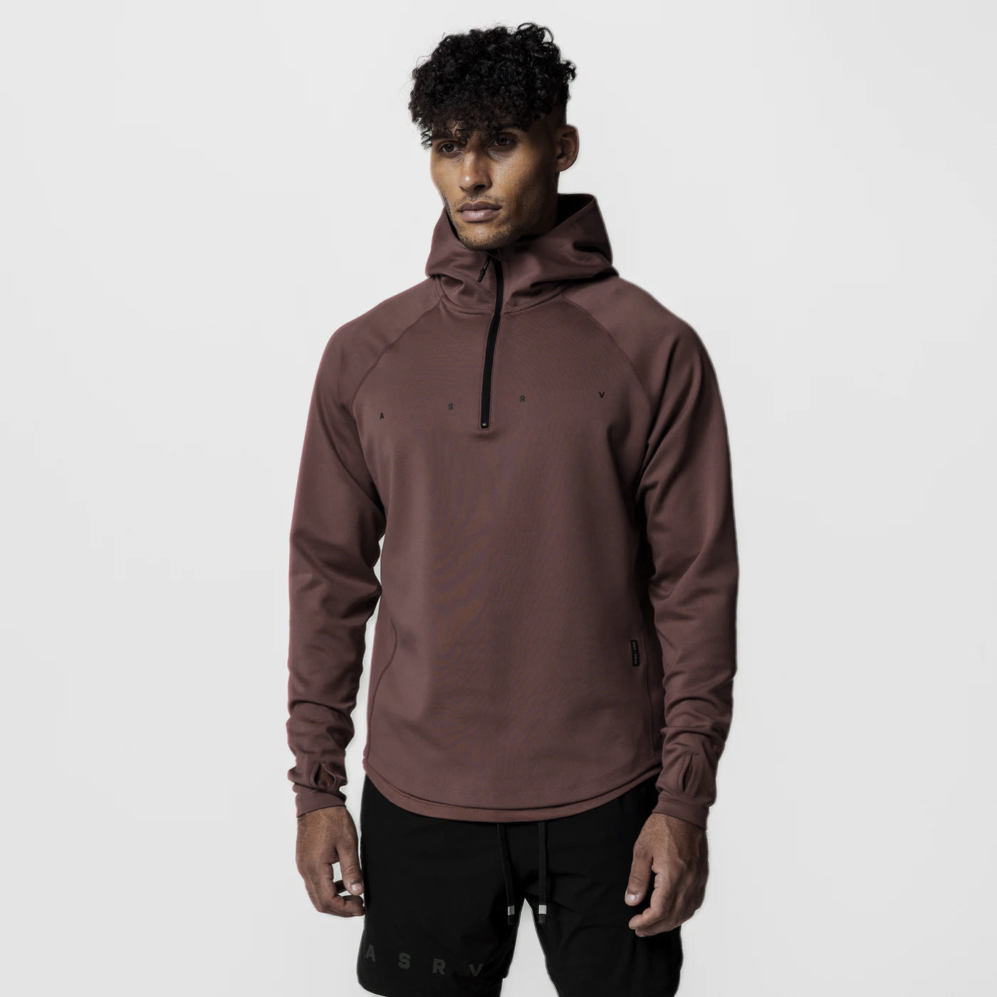 SENAEL — Men's Half-Zip Hooded Active Pullover Jacket