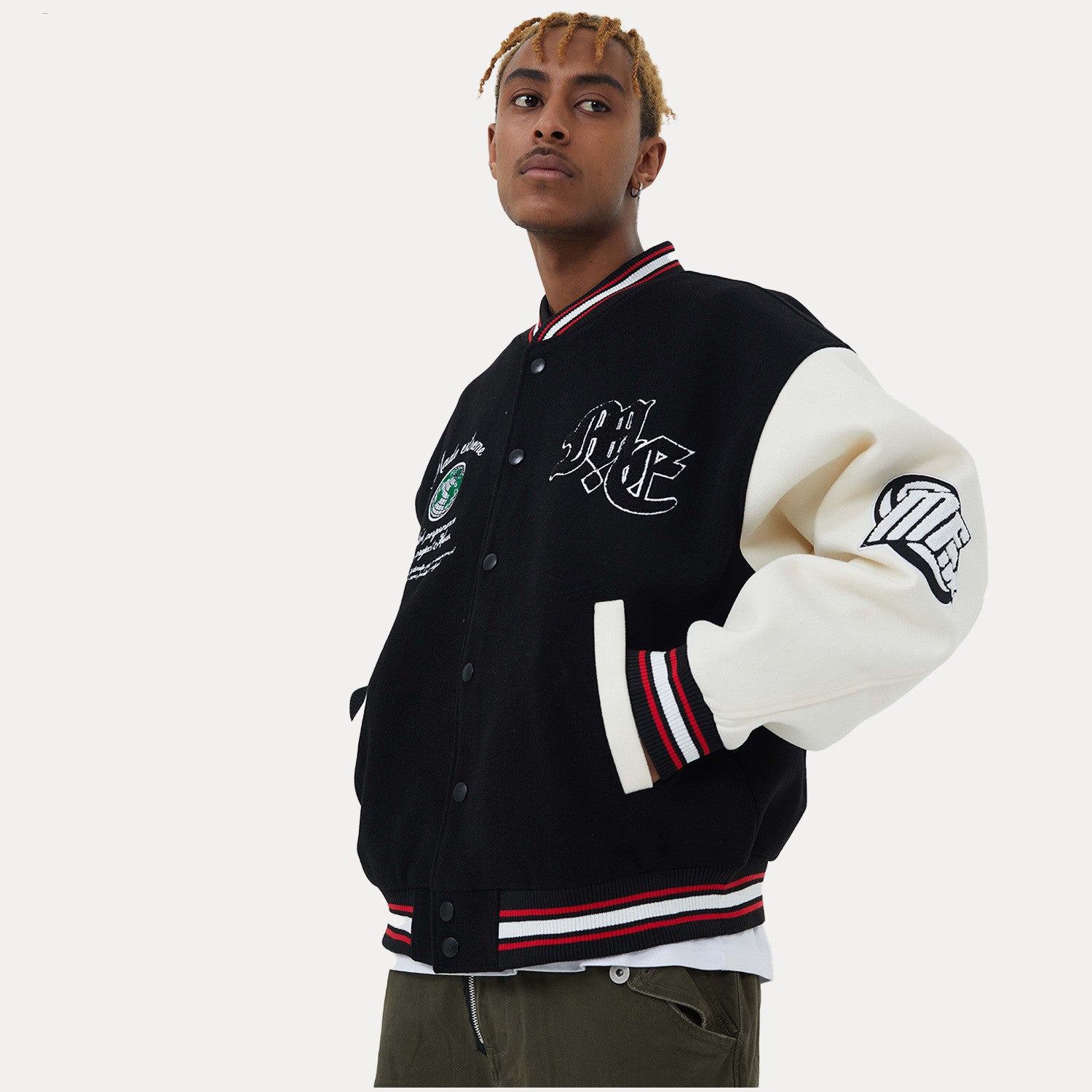 KAIORA — Retro Wool Varsity Jacket with Relaxed Fit