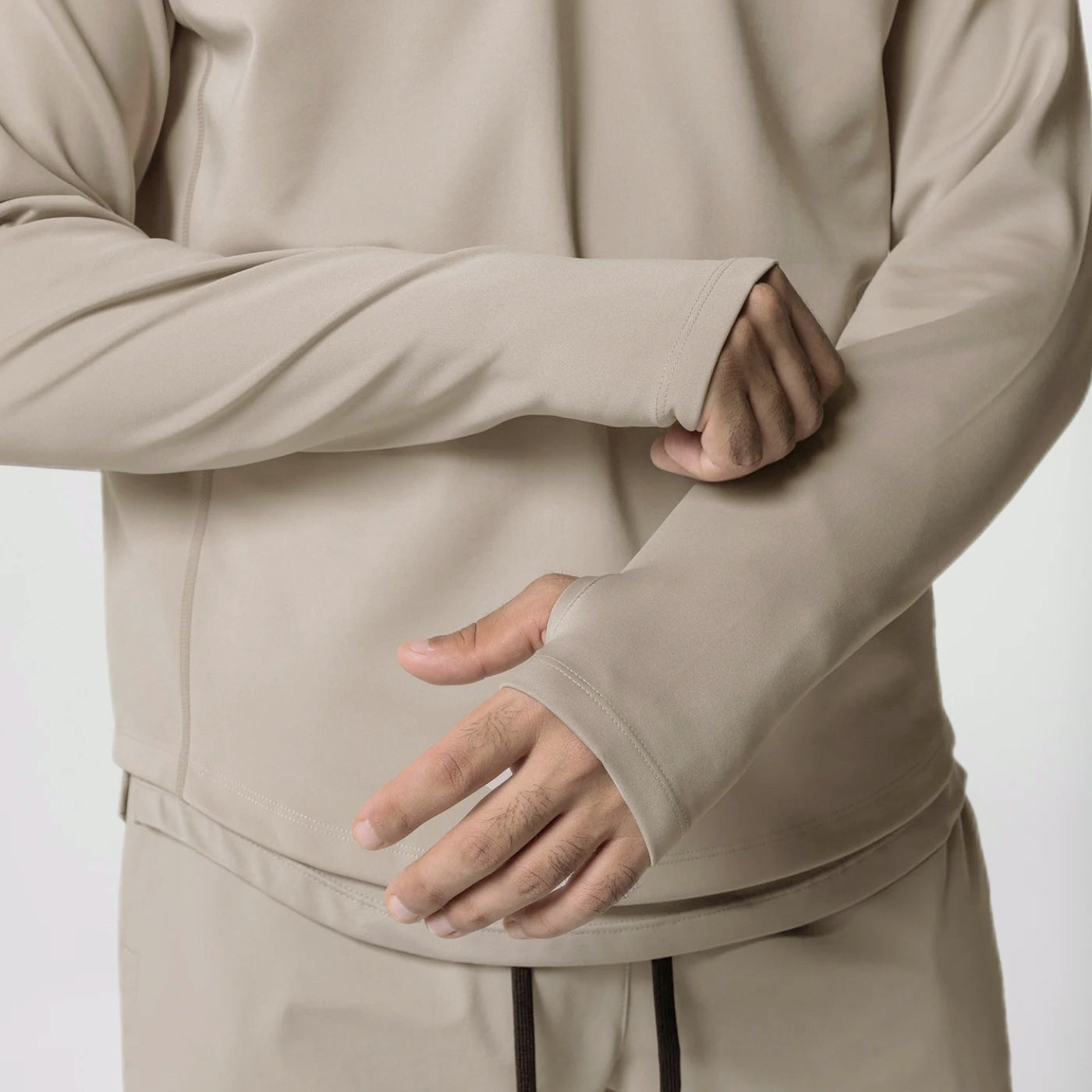 SENAEL — Men's Half-Zip Hooded Active Pullover Jacket