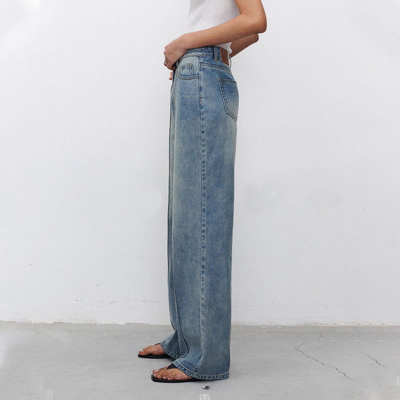 BRIXEN — Women's Straight-Leg Denim Jeans with Clean Wash