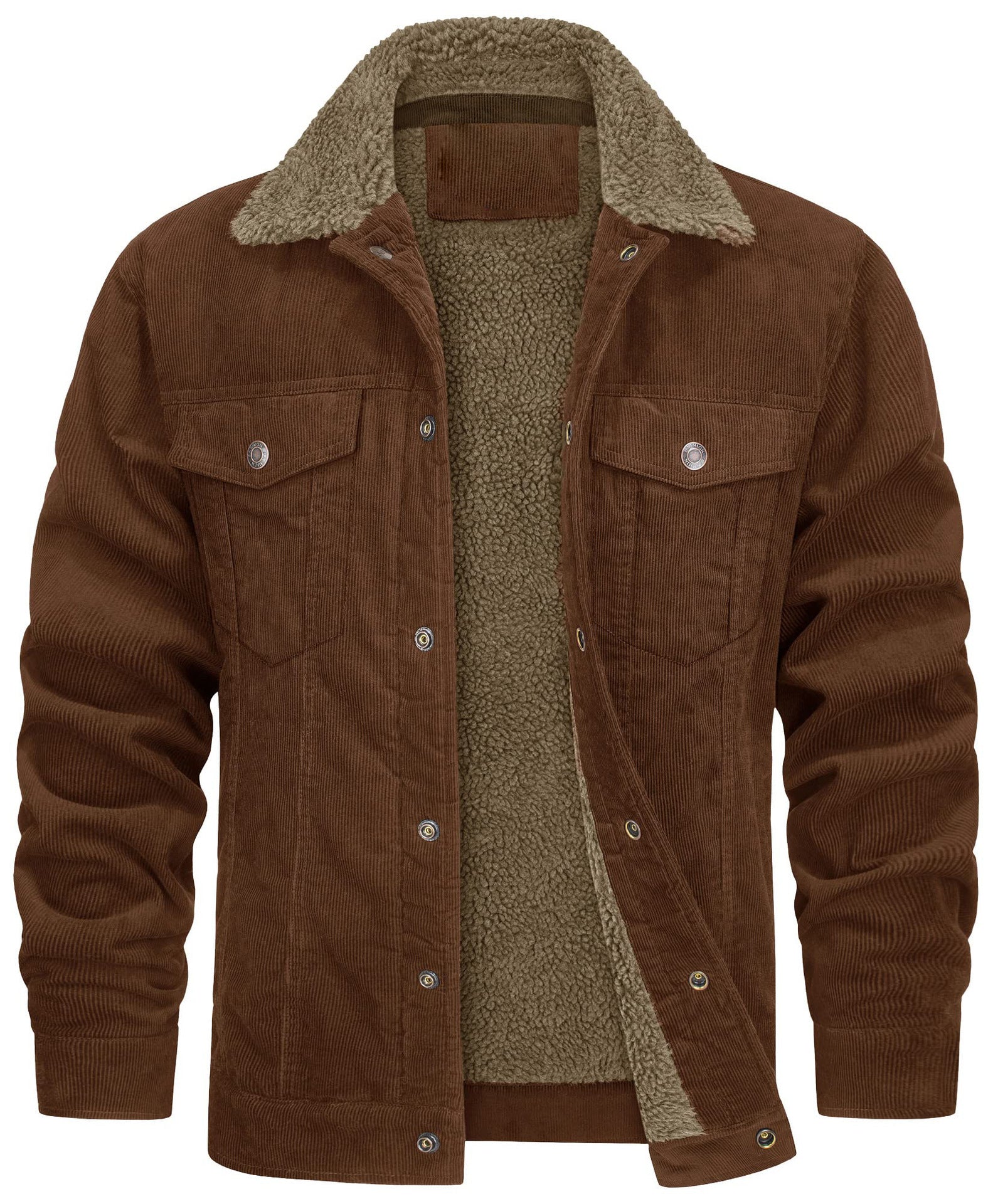 ZANIRA — Corduroy Sherpa-Lined Utility Jacket Coat