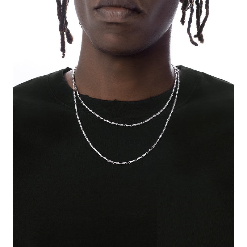 HALAR — White Gold Plated 925 Silver Choker Necklace