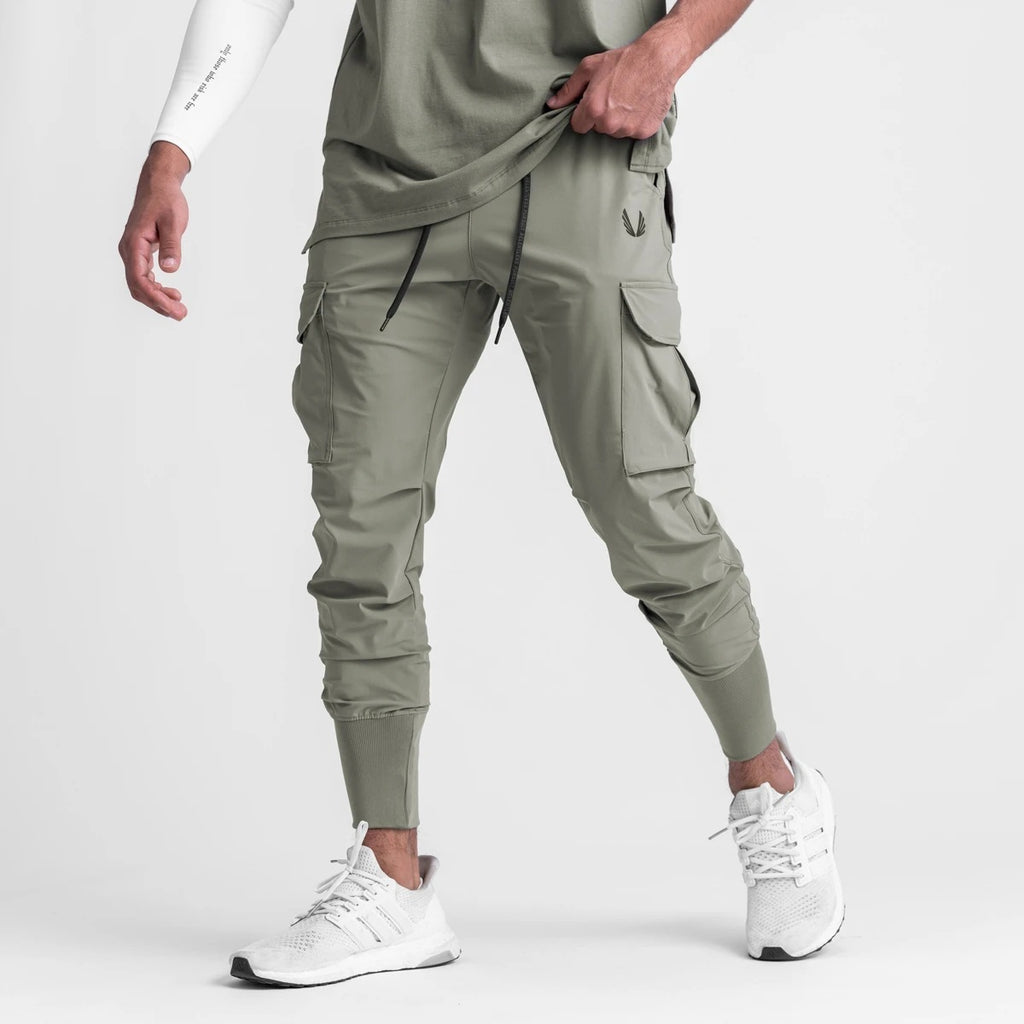 DRAIN — Quick-Dry Stretch Running Pants with Tapered Fit