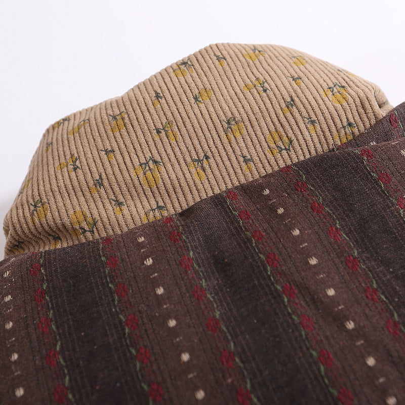 VALELL — Relaxed Corduroy Puffer Jacket for Cold Weather