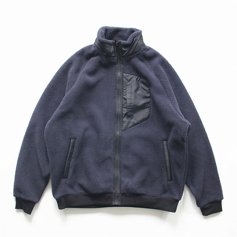 EVEL — Men's Polar Fleece Hoodie with Stand Collar