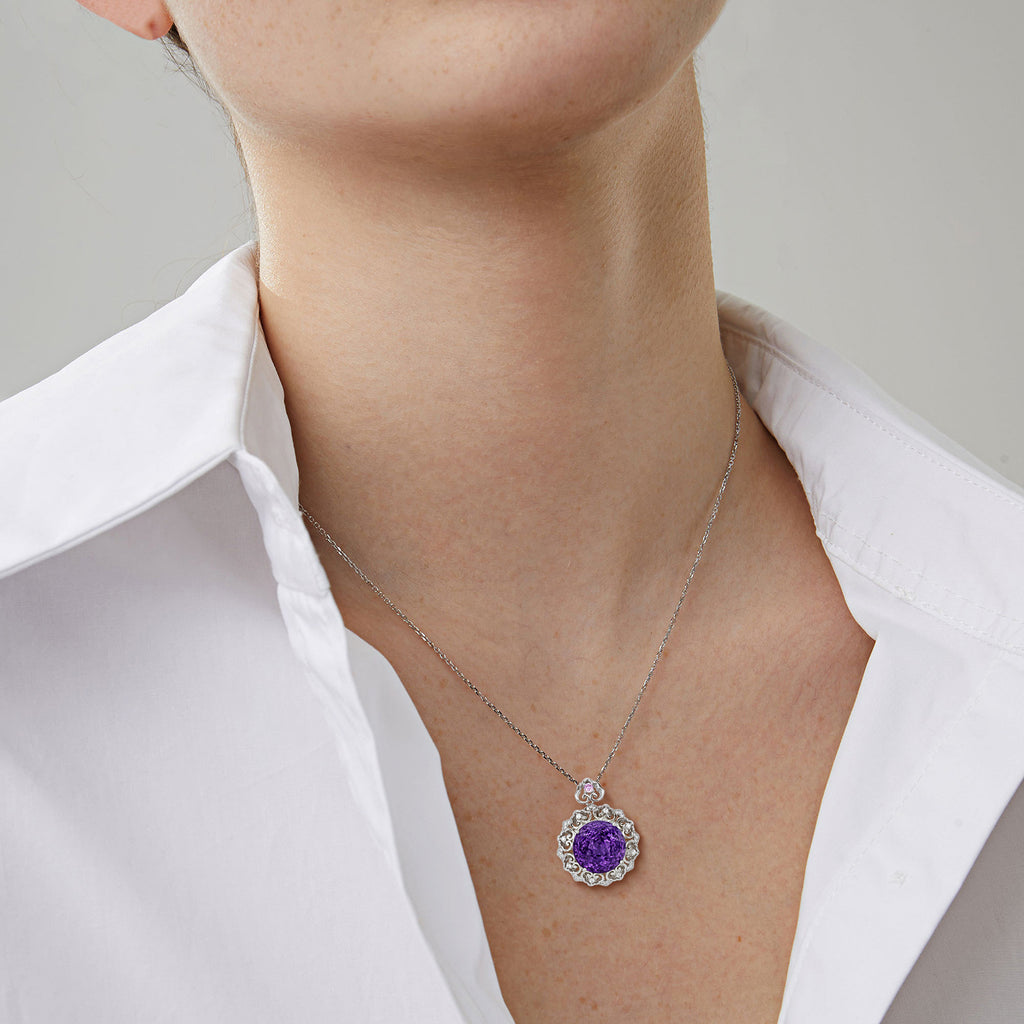 BRIXELL — Vintage Amethyst Pendant in 925 Silver with Sharp Detail