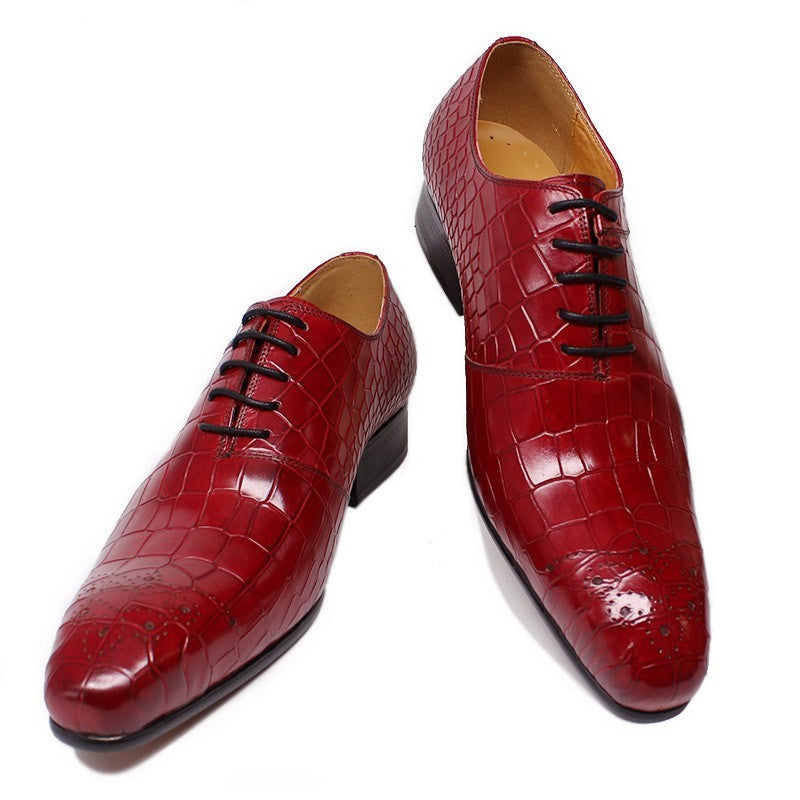 CORA — Men's Leather-Look Dress Shoes with Clean Finish