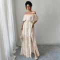 KORRIS — Off-Shoulder Lace Dress with Clean AURA Shape
