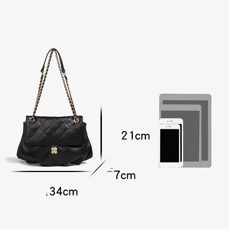 SENDEN — Elegant Chain Shoulder Handbag for Women with Sharp Detail