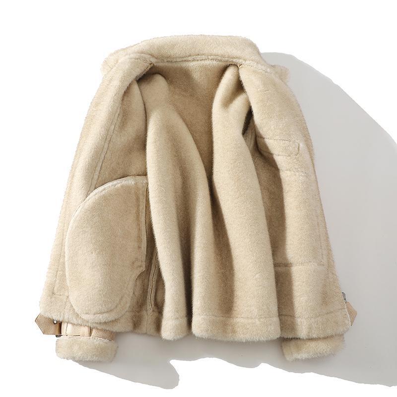 SORAN — Men's Faux Shearling Aviator Jacket with Warm Lining