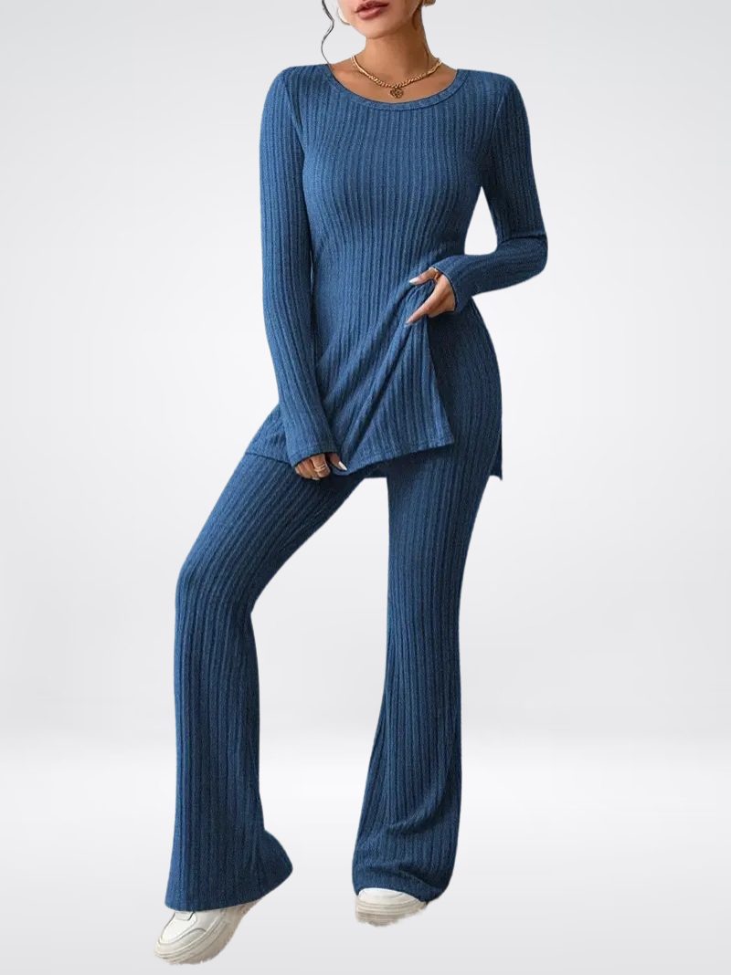 ROVON — Women's Ribbed Knit Lounge Set in Relaxed Fit