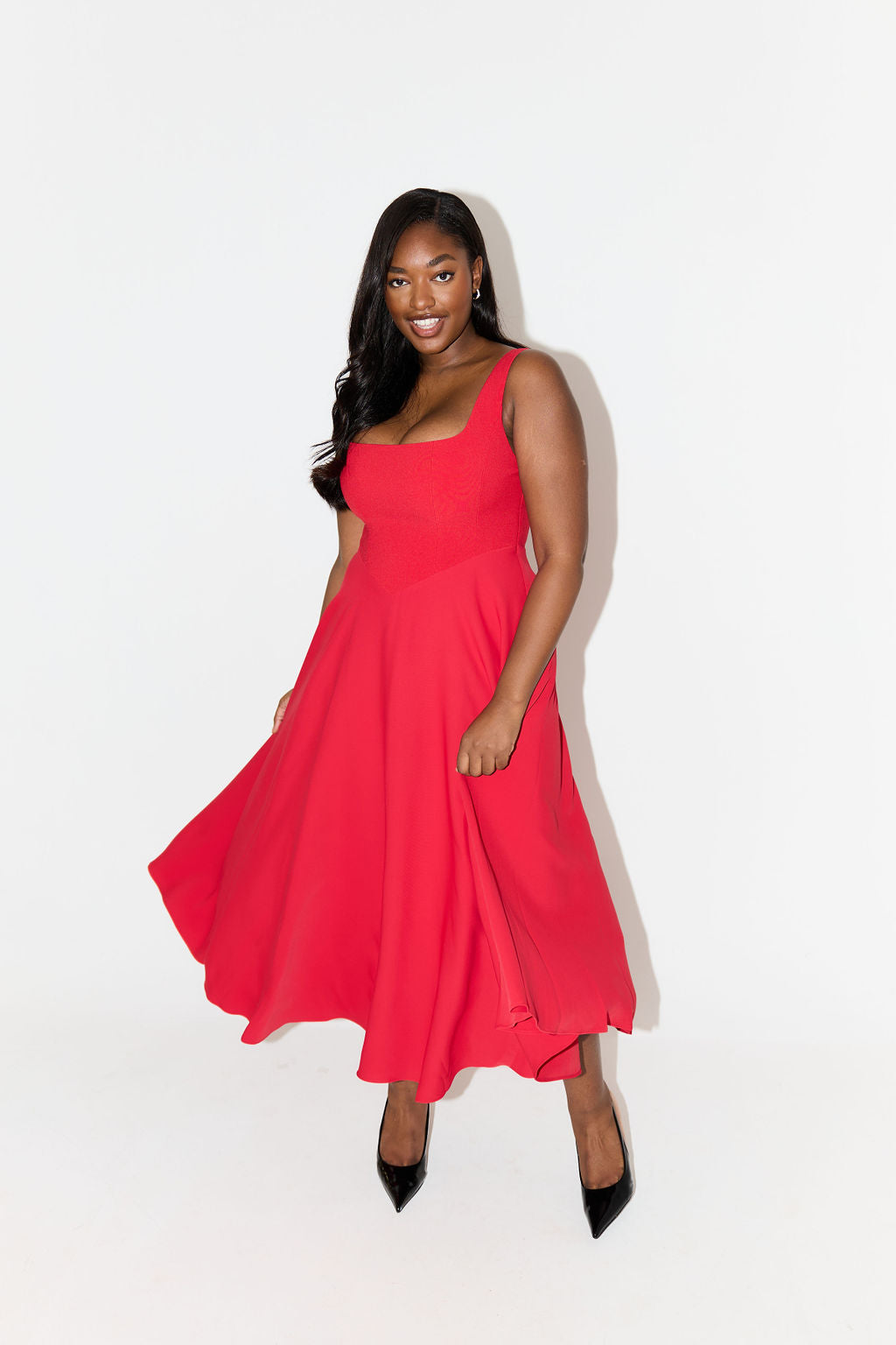 AERE — Women's Elegant Dress with Clean AURA Drape