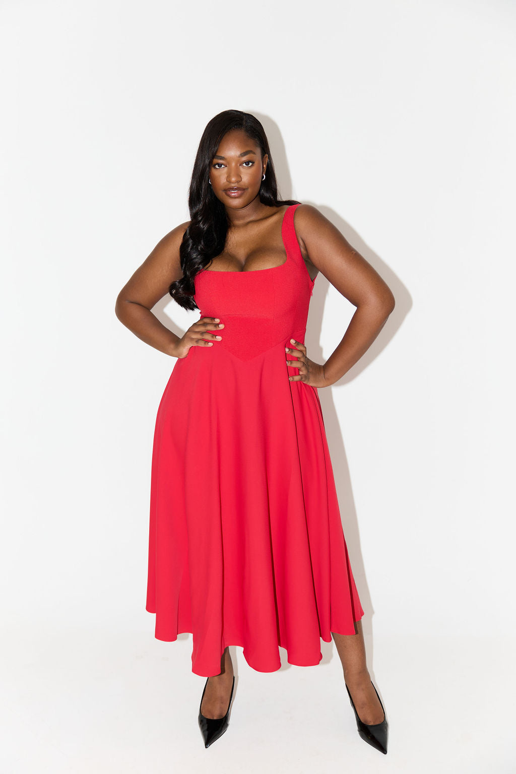 AERE — Women's Elegant Dress with Clean AURA Drape